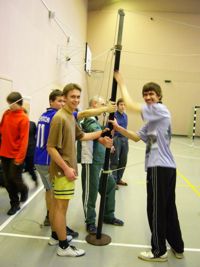 Волейбол, сборные учителей 2005 - А сетка взяла, и упала